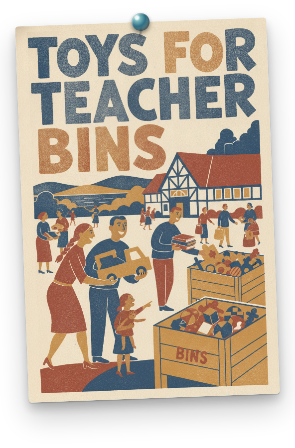 Notice: Toys for Teacher Bins
