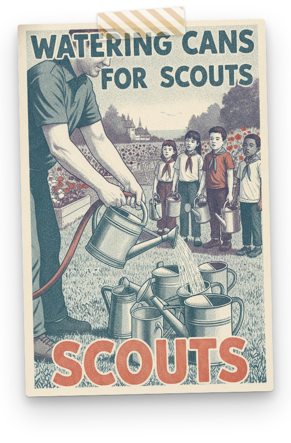 Notice: Watering Cans for Scouts