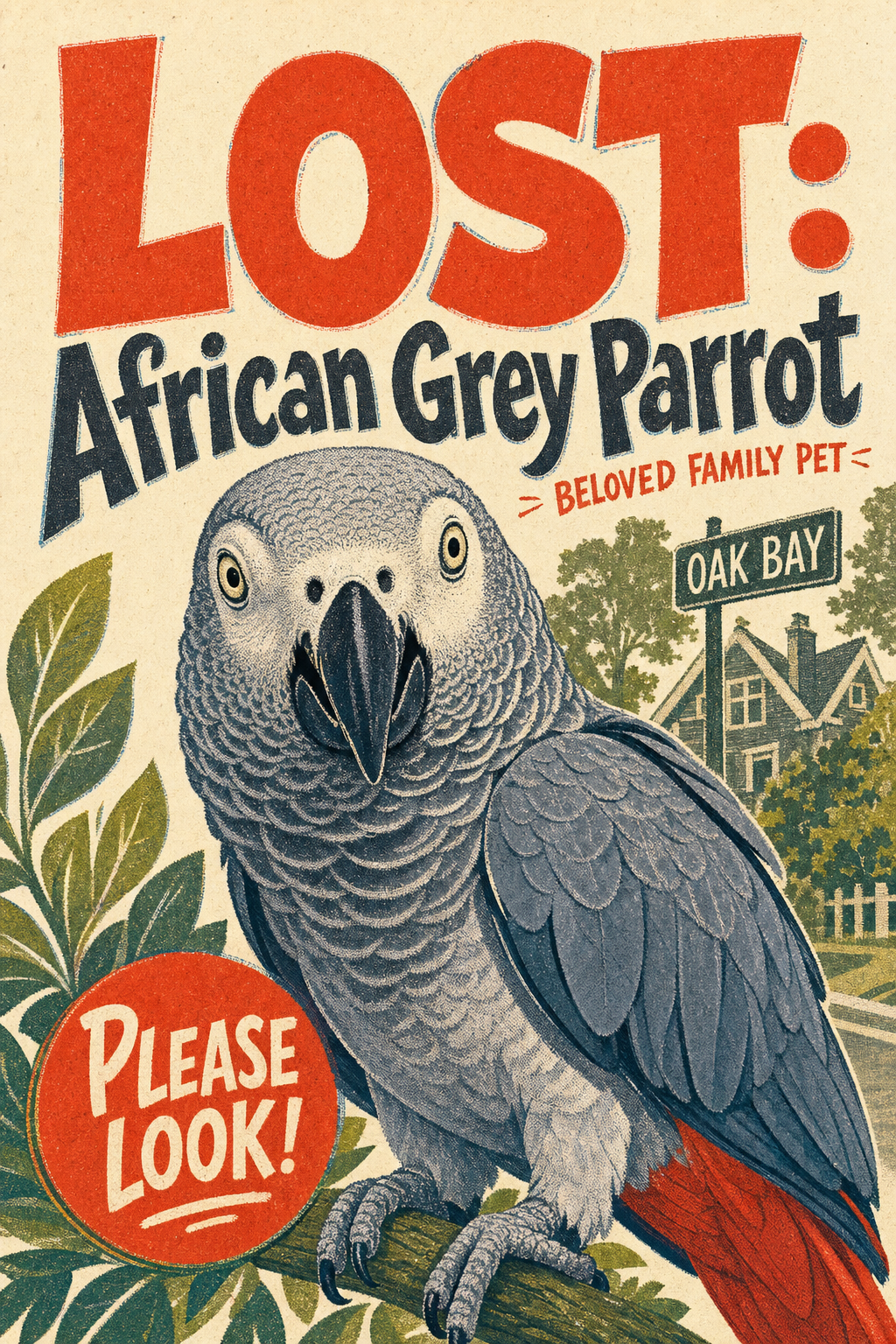 Lost & Found: LOST: African Grey Parrot